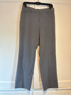 Apt. 9 Grey and Black Straight Leg Patterned Dress Pants